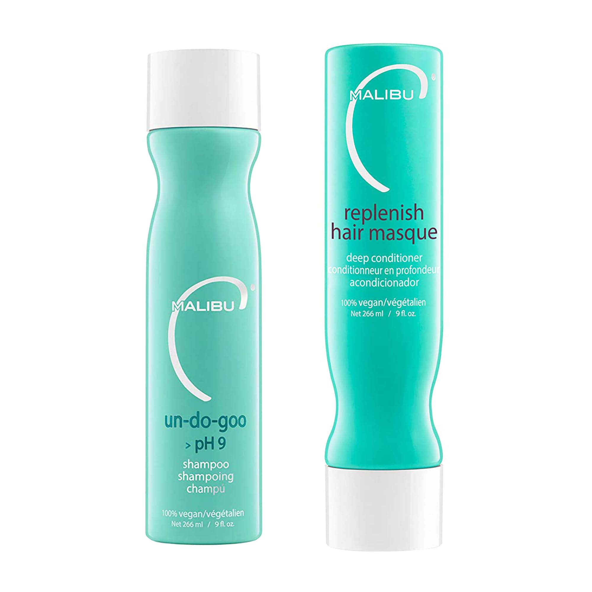 Malibu C Un-Do-Goo shampoo pour shows rich cleansing for buildup removal