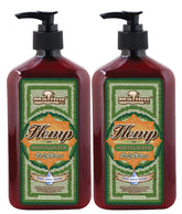 Malibu Tan Body Lotion bottle highlighting hemp-based hydration for dry skin.