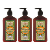 Malibu Tan hemp body lotion 3-pack front label for easy hydration