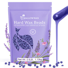 Mallowwax hard wax beads bulk pack for home waxing with reliable grip.