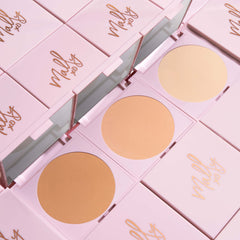 Mally Beauty Anti-Powder texture close-up reveals ultra-fine particles.