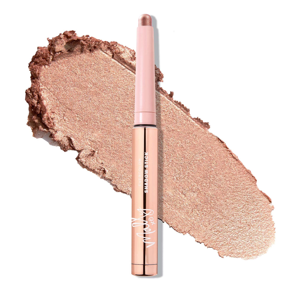 Mally Beauty Evercolor Eyeshadow Stick Beachy Bronze on lid for waterproof shimmer.