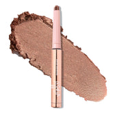 Mally Beauty Evercolor Shadow Stick Extra Foxy Shimmer applied on lid for lasting shimmer.