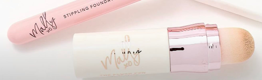Mally Plush Pen Brightening Foundation bottle with natural finish and buildable coverage.