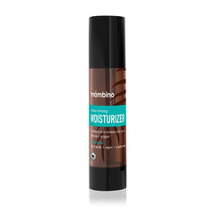 Mambino Organics Hydra-Firming Moisturizer bottle close-up showing lightweight hydration.