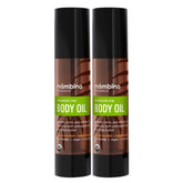Mambino Organics Moisture Me oil bottle shown for hydrating skin