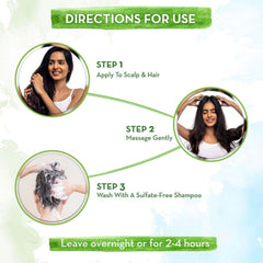 Mamearth Onion Hair Oil applied to scalp for even distribution and control.