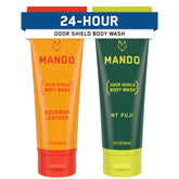 Mando Acidified Body Wash Bourbon Leather bottle with warm odor control