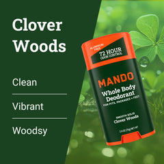 Mando odor-control science image illustrates preodorant effect for lasting freshness.