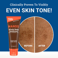 Mando close-up on pH-balanced science behind preodorant.
