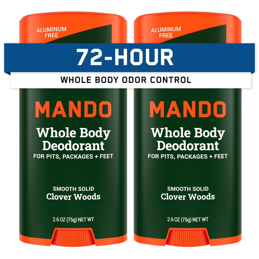 Mando Whole Body Deodorant stick front view for long-lasting odor control.
