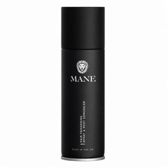 MANE Hair Thickening Fiber Spray 200ml in dark brown bottle enhances immediate fullness