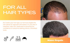 Mane Regain Extra Strength formula targets vertex thinning on scalp.