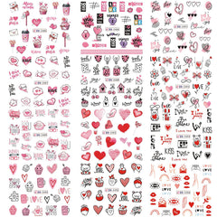 Mangoit nail decals featuring love letters for elegant wedding-inspired nails.