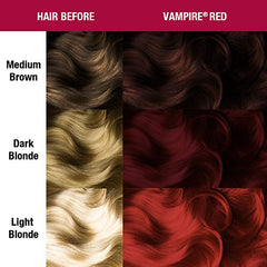 Unbleached hair pre-lightened to level 9-10 benefits from Vampire Red Amplified