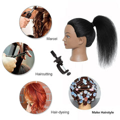 Mannequin Head during wash and conditioning practice for realistic results.