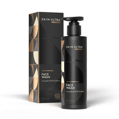 MANSCAPED Skin Ultra Face Wash bottle close-up for daily hydration.