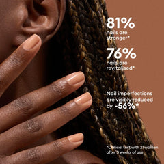 Manucurist Active Smooth 03 nails with one coat show natural bronze glow.