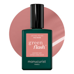 Manucurist Green Flash Old Rose bottle shown for precise color and durable gel finish.