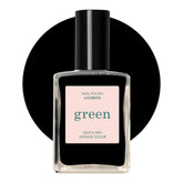 Manucurist Green Licorice bottle close-up, showcasing a glossy black shade.