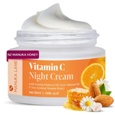 Manuka Lane Vitamin C cream for the face delivering lightweight hydration overnight.
