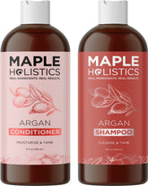 Maple Holistics Argan Oil Morrocco shampoo bottle for color-treated hair and shine
