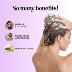 Maple Holistics Biotin Shampoo rich lather signaling gentle cleansing