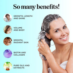 Maple Holistics Biotin Shampoo lather shows cleansing action for healthy hair