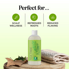 Maple Holistics clarifying shampoo pump application enables even cleansing