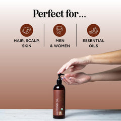 Maple Holistics almond oil bottle pour demonstrates easy hydraton for dry skin
