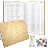 MAQUITA 308-color nail swatches book for quick color matching.