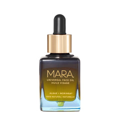 MARA universal hydrating face oil bottle front showing glow-ready formula