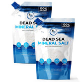 Marco Esra Dead Sea Salt bag and label for a premium bath experience.