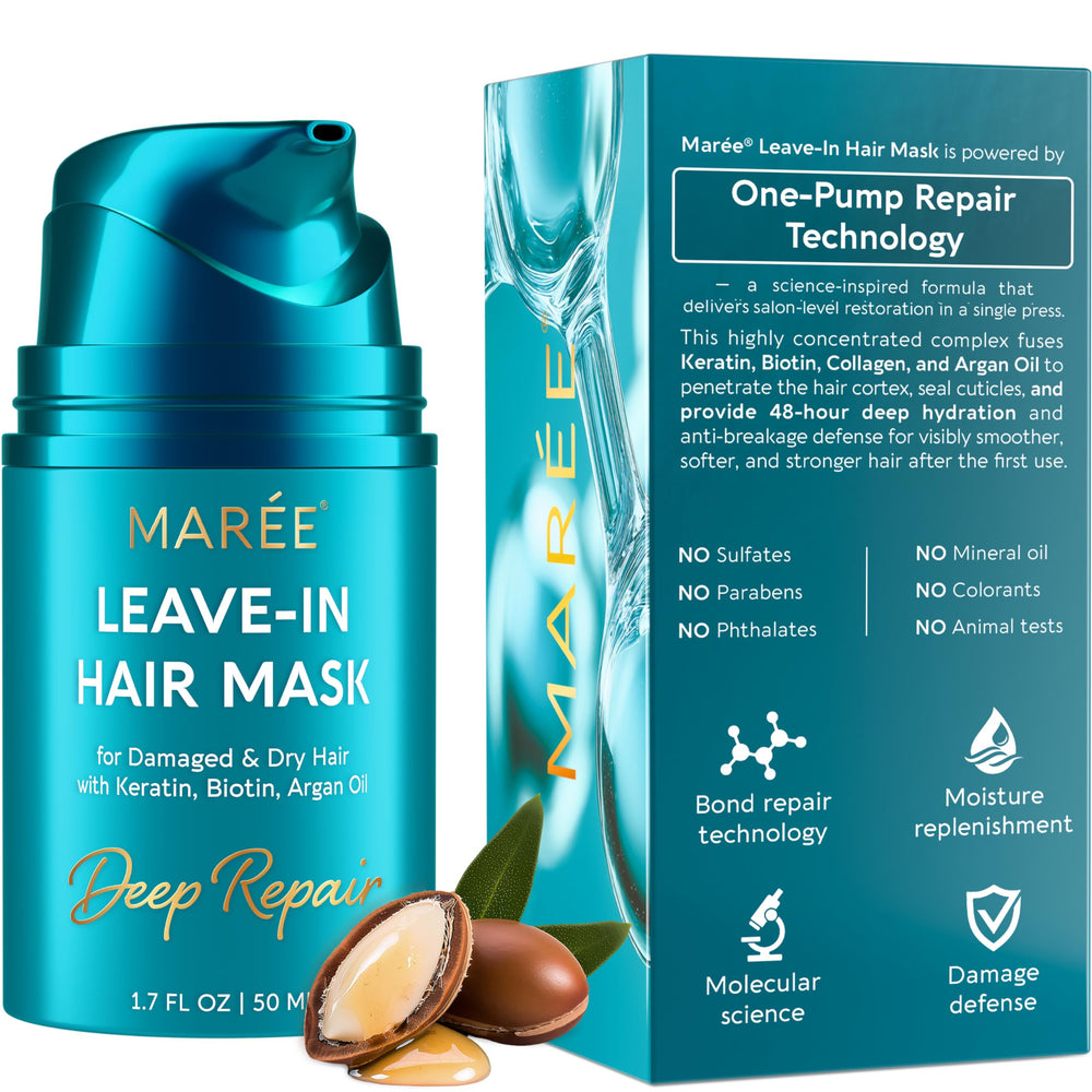 MAREE deep conditioning leave-in mask bottle for intense hydration