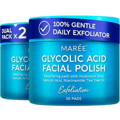 MAREE Glycolic Acid Pads pack front showing product name and branding for radiant skin benefits