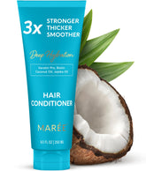 MAREE hair conditioner bottle pour showing easy application and lightweight hydration