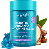 MAREE Hair Oil frizz capsules for smooth, glossy hair with frizz control.