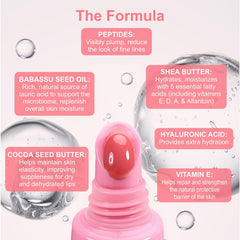 MARIA AYORA lip butter balm application closeup — smooths dry lips with a light gloss.