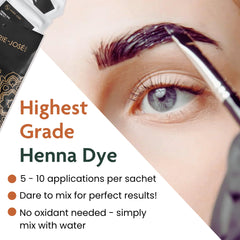 Angled precision brush from Marie-José & Co Henna Dye Set for clean lines