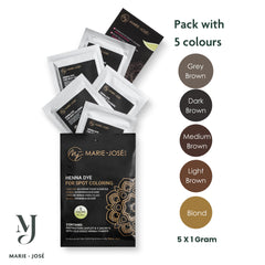 Marie-José Henna Dye paste mix demonstrates creamy texture for brow tinting