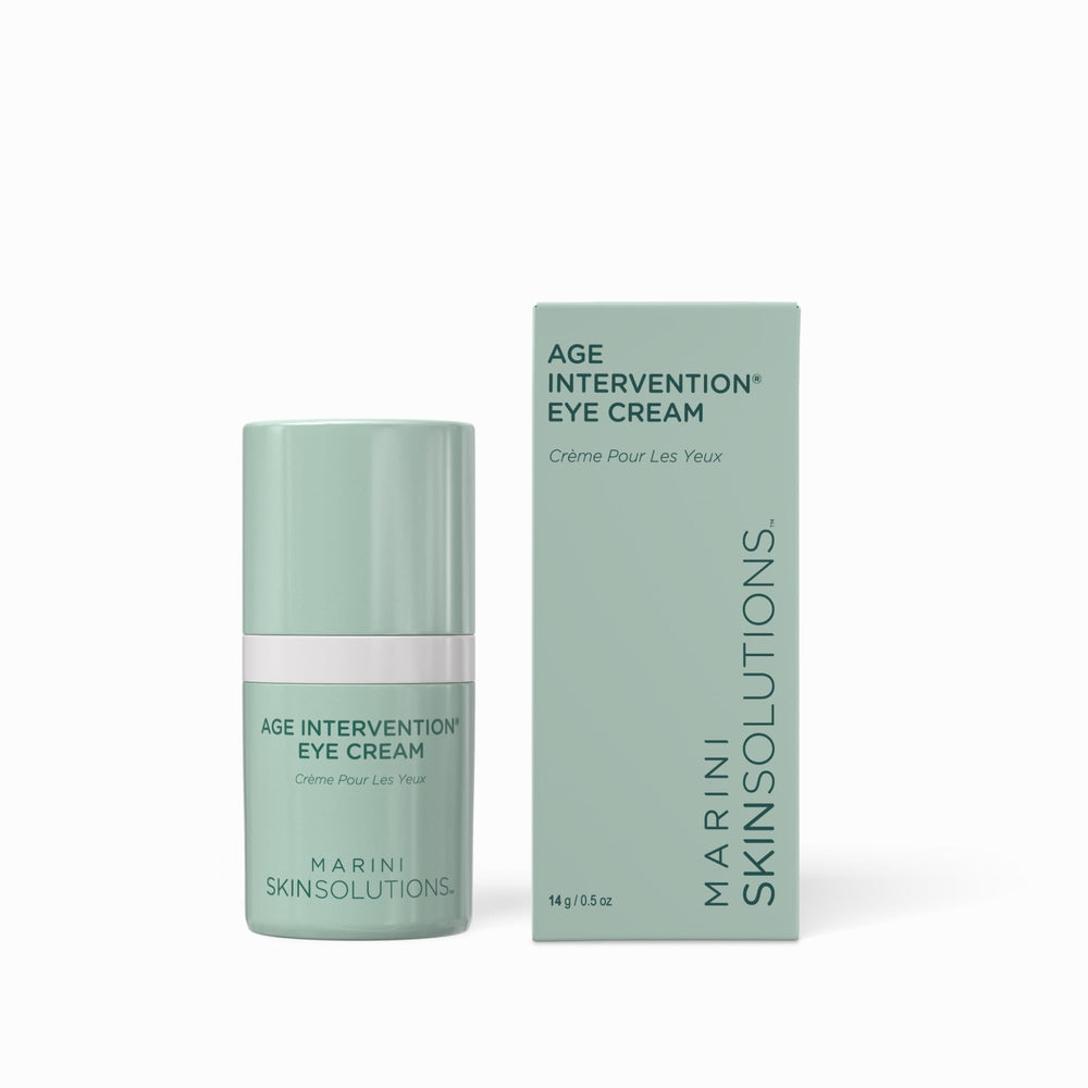 Marini Age Intervention Eye Cream jar showing creamy texture for smoother under-eye area