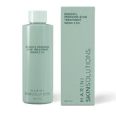 Marini SkinSolutions benzoyl peroxide wash pump bottle close-up for acne-prone skin cleansing