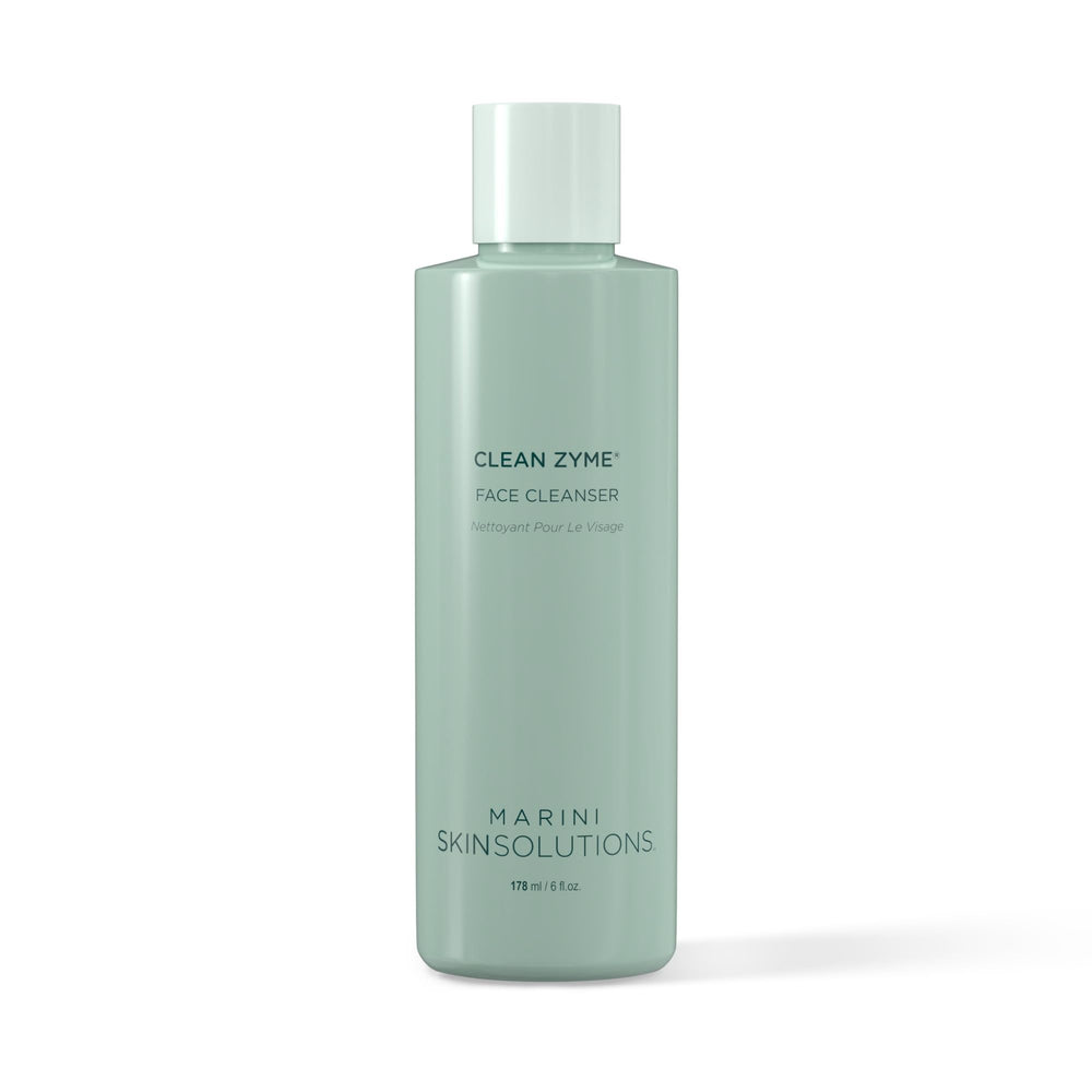 Marini SkinSolutions Clean Zyme bottle pour for easy dosing and gentle exfoliation.
