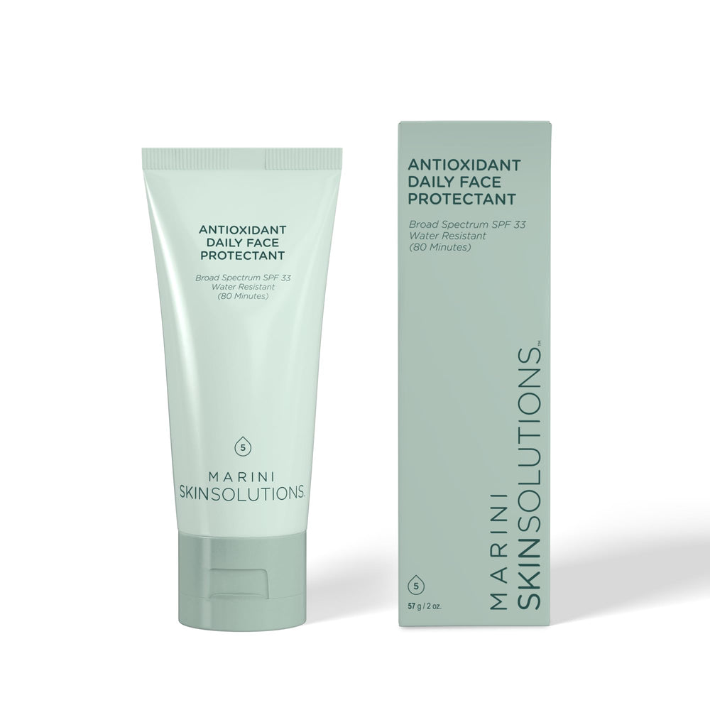 Marini SkinSolutions Antioxidant Daily Face Protectant SPF 33 bottle front shows invisible protection
