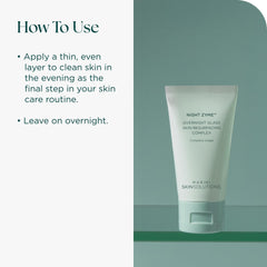 Marini SkinSolutions Night Zyme application scene showing overnight routine integration.