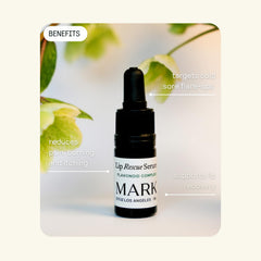 Lip Rescue Serum texture on skin demonstrates fast-absorbing lightness.