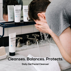 MARLOWE No. 121 foam lather close-up showing rich gel texture for cleansing