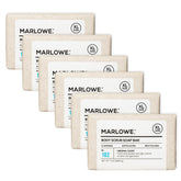 MARLOWE No. 102 body scrub bar close-up showing pumice for exfoliating dry skin.
