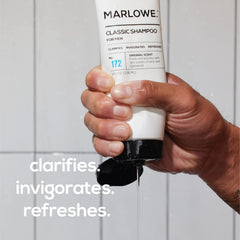 MARLOWE No.172 foam lather demonstrates easy gentle cleansing.