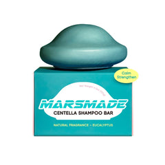 Mars Made Centella Shampoo Bar 2.0 packaging close-up for eco-friendly care.